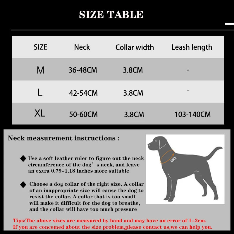 Tactical Dog Collar set for training larger stronger breeds of dogs