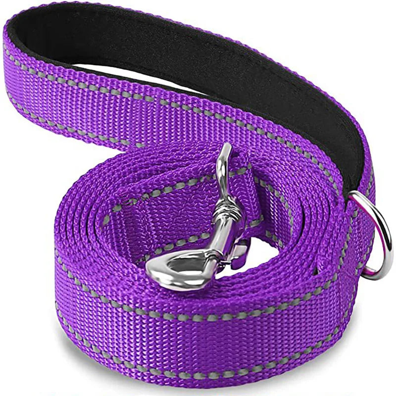 Relective dog leads, perfect day or in particular on night time walks 1.2/1.5/1.8M