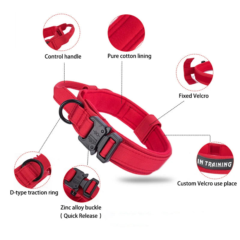 Tactical Dog Collar set for training larger stronger breeds of dogs